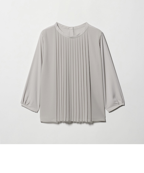シフォンプリーツ 2WAYブラウス 8分袖 <A DAY IN THE LIFE>