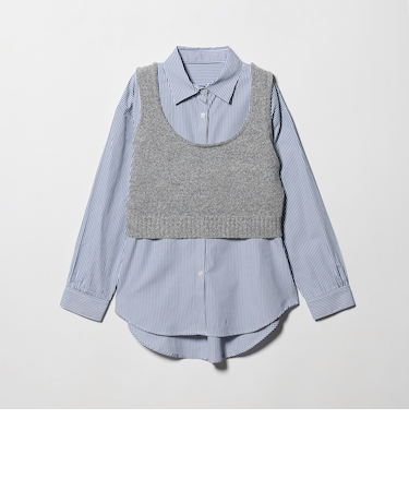 ブークレ ニットベスト＋シャツ ‐セットアイテム‐＜A DAY IN THE LIFE＞