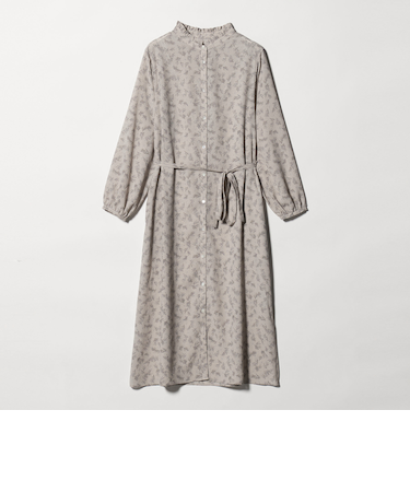 プリント フリルネック シャツワンピース ＜A DAY IN THE LIFE＞