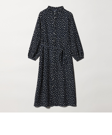 プリント フリルネック シャツワンピース ＜A DAY IN THE LIFE＞