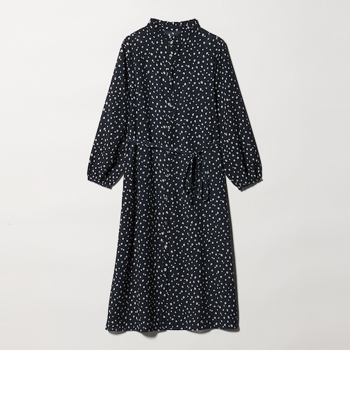 プリント フリルネック シャツワンピース ＜A DAY IN THE LIFE＞