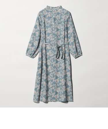 プリント フリルネック シャツワンピース ＜A DAY IN THE LIFE＞