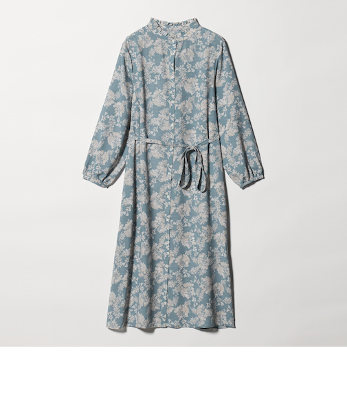 プリント フリルネック シャツワンピース ＜A DAY IN THE LIFE＞