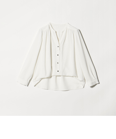 ジョーゼット メタルボタン スキッパーブラウス <A DAY IN THE LIFE>