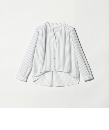 ジョーゼット メタルボタン スキッパーブラウス <A DAY IN THE LIFE>