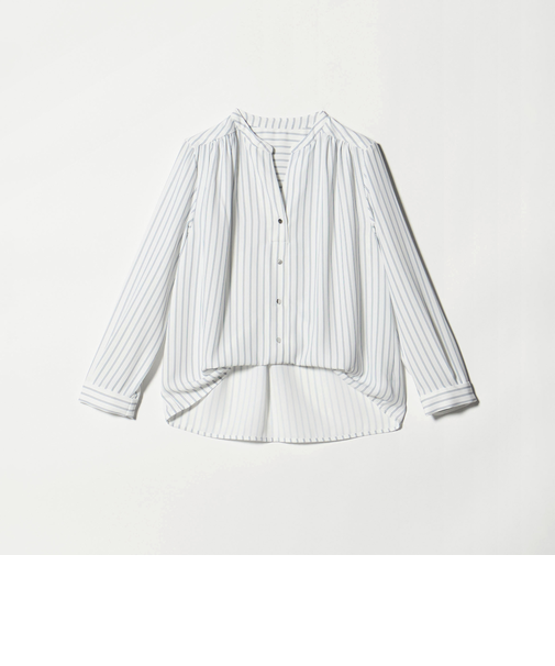 ジョーゼット メタルボタン スキッパーブラウス <A DAY IN THE LIFE>