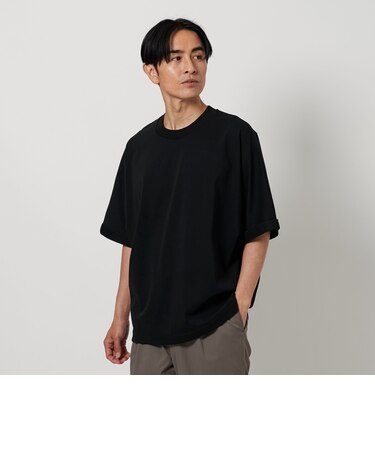 ロールアップ ドルマン クルーネック Tシャツ