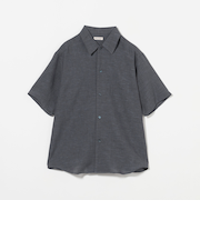 ツイスト リネンブレンド キャンプカラーフォルム シャツ