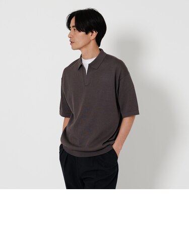 シャイン ギマ ポロ スキッパー ニット