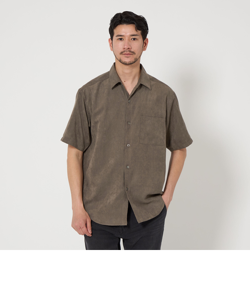 【WARDROBE SMART】スエードライク シャツ