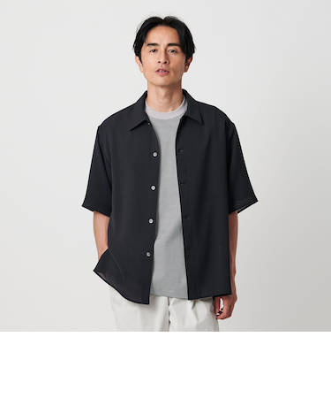 メッシュ ドビー キャンプカラー フォルム シャツ ‐吸水速乾‐