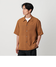 メッシュ ドビー キャンプカラー フォルム シャツ ‐吸水速乾‐