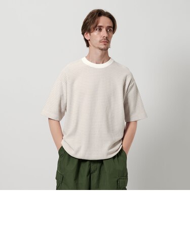 クロス パターン ショートスリーブ ニット Tシャツ