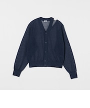 ＜H＞シアー カットオフ カーディガン