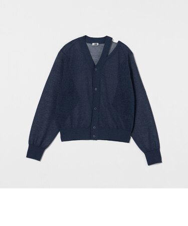 ＜H＞シアー カットオフ カーディガン