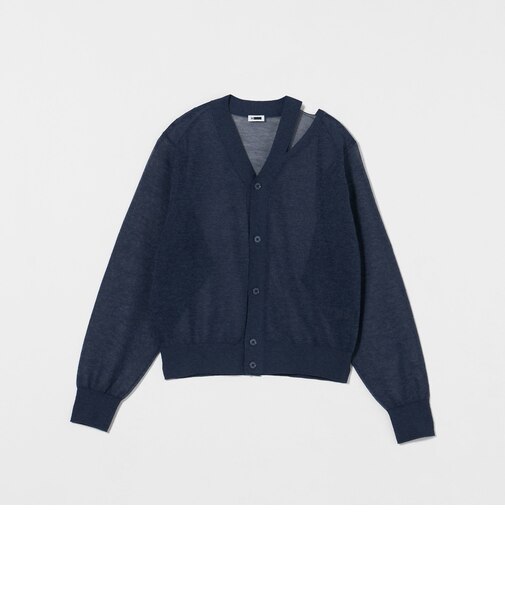 ＜H＞シアー カットオフ カーディガン