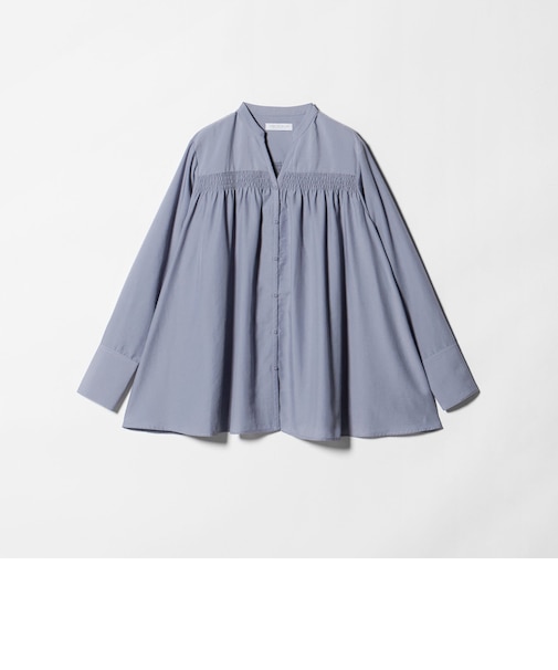 シャーリングギャザー スキッパーブラウス ＜A DAY IN THE LIFE＞