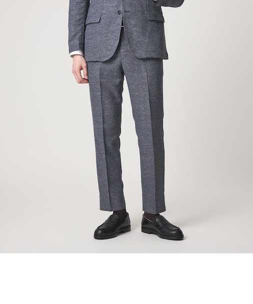 カラミ ノープリーツ スラックス-セットアップ対応・マシンウォッシャブル-＜A DAY IN THE LIFE＞