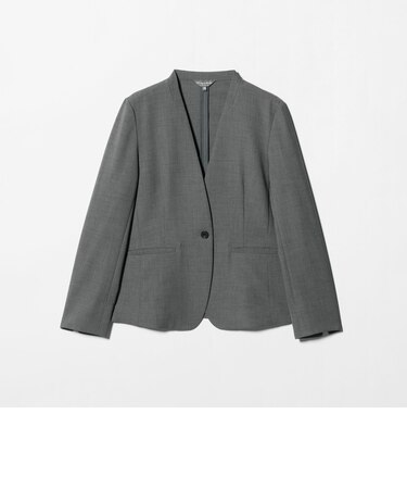 リネンライクドビー Vネックジャケット ‐セットアップ対応・マシンウォッシャブル‐＜A DAY IN THE LIFE＞