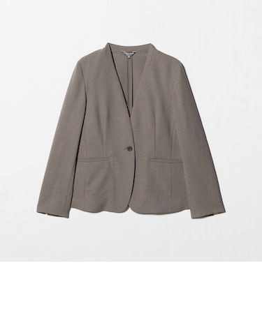 リネンライクドビー Vネックジャケット ‐セットアップ対応・マシンウォッシャブル‐＜A DAY IN THE LIFE＞