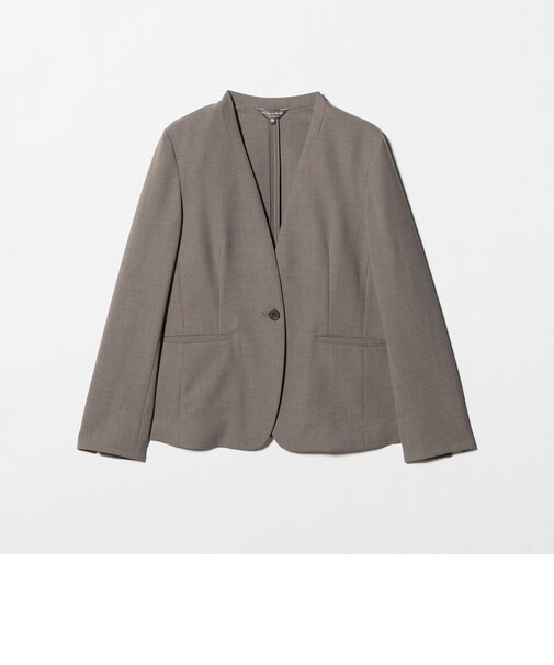 リネンライクドビー Vネックジャケット ‐セットアップ対応・マシンウォッシャブル‐＜A DAY IN THE LIFE＞