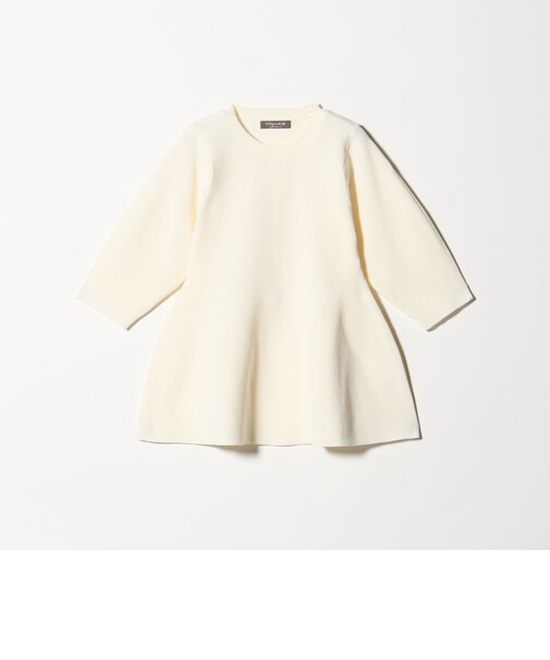 アゼ ペプラムニット 6分袖 ‐ウォッシャブル‐＜A DAY IN THE LIFE＞