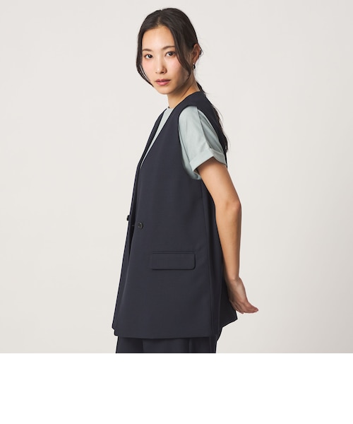【BLACK】<D.O UNITED ARROWS BY DAISUKE OBANA for WOMEN>H/T C/LESS VEST/ベスト D.O UNITED ARROWS BY DAISUKE OBANA for WOMEN＞H/T C/LESS VEST/ベスト