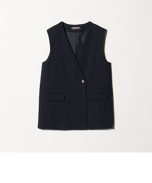 メッシュ 2ボタン ジレ ‐セットアップ対応・ウォッシャブル‐＜A DAY IN THE LIFE＞PE MESH 2B GILET