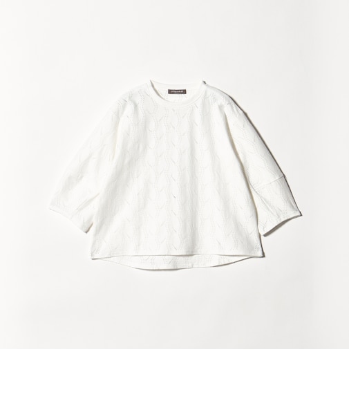 リーフジャガード ランタンスリーブ プルオーバー 7分袖 ＜A DAY IN THE LIFE＞