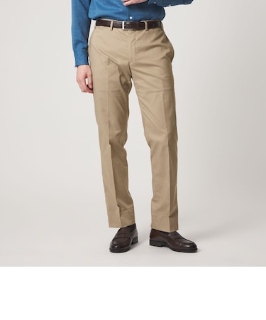 ツイル ノープリーツ テーパード スラックス -マシンウォッシャブル・接触冷感-<A DAY IN THE LIFE>