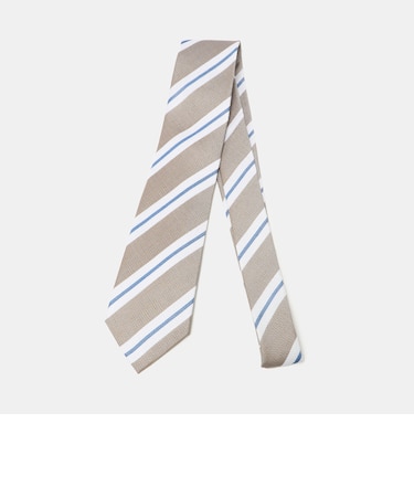 シルク リネン ストライプネクタイ 1＜A DAY IN THE LIFE＞