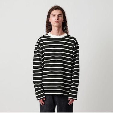 ディストレスト ボーダー ロングスリーブ Tシャツ