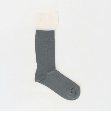 ＜MES CHAUSSETTES＞レイヤードライク リブソックス
