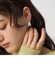プレート フープ イヤリング