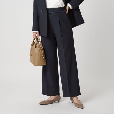 ［size SHORT/TALLあり］ダブルクロス ワイド パンツ ウォッシャブル ストレッチ