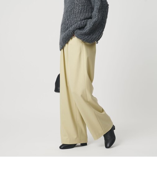 裏起毛ジョーゼット ワイドパンツ ウォッシャブル