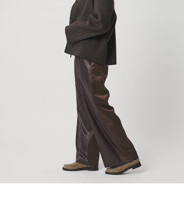 ポリエステル ２トーンサテン ドロストパンツ ウォッシャブル