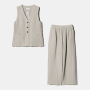 シボ ベスト＋パンツ ‐セットアイテム・ウォッシャブル‐＜A DAY IN THE LIFE＞