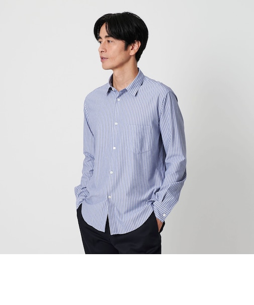 クイック ストレッチ ストライプ レギュラー シャツ SLIM型