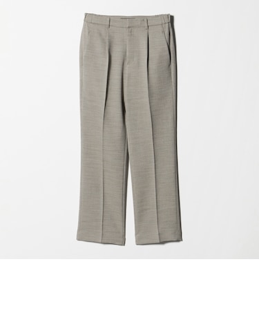 スラブツイル タックストレートパンツ ‐セットアップ対応・マシンウォッシャブル‐