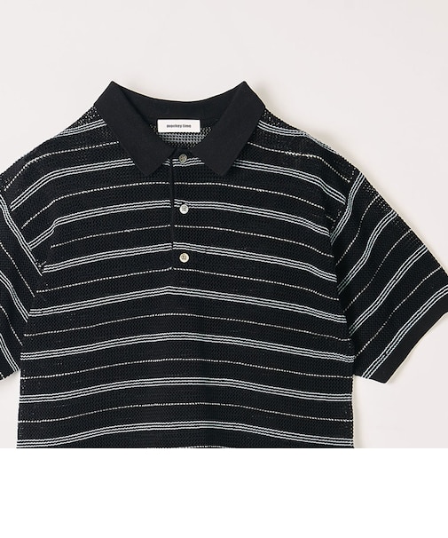 シルケット USAコットン ボーダー ポロシャツ