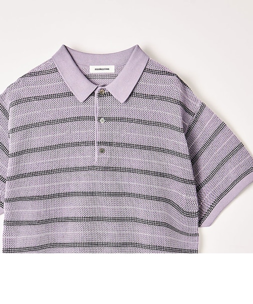 シルケット USAコットン ボーダー ポロシャツ