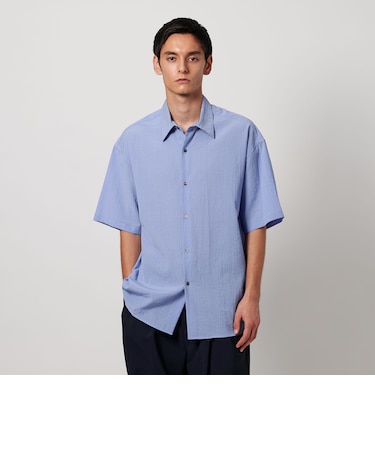 シアー グリッド ウーブン シャツ