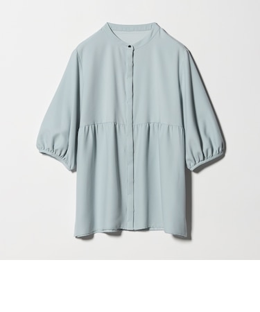 ペプラム バンドカラーブラウス 6分袖 ＜A DAY IN THE LIFE＞