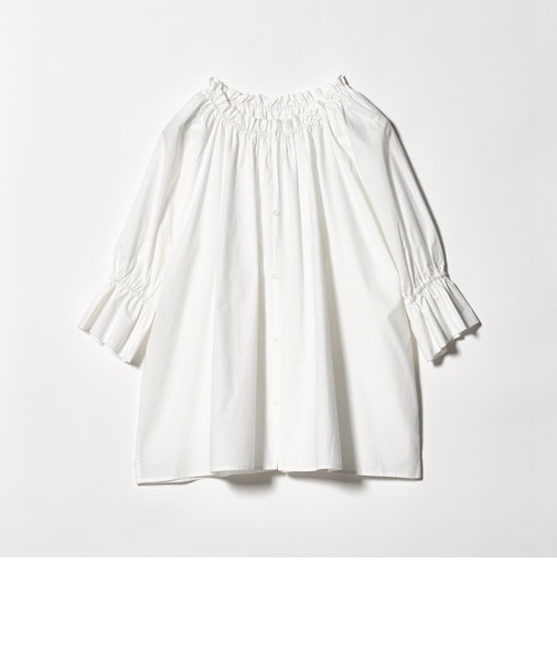 コットン ギャザーネック 2WAY シャツブラウス ＜A DAY IN THE LIFE＞