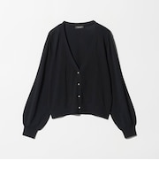 フェイクパールボタン Vネックカーディガン ‐UVカット・接触冷感・ウォッシャブル‐<A DAY IN THE LIFE>