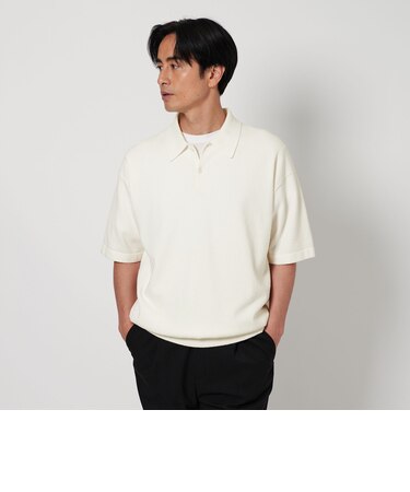 リングコットン 2ボタン ポロニット