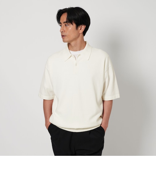 リングコットン 2ボタン ポロニット