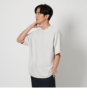 ハイゲージ ドルマン クルーネック ニットTシャツ‐抗菌 防臭‐