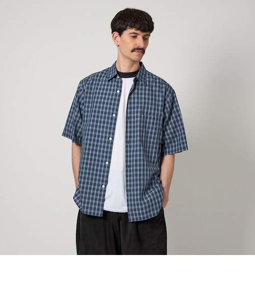 Steven Alan＞ C/L/S チェック レギュラーカラー シャツ ALINE LOOSE
